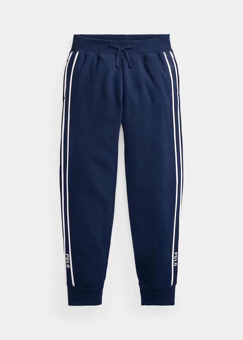 ラルフ ローレン パンツ ガール ネイビー 7-14 年 ストライプd フリース Jogger LUWPY0914